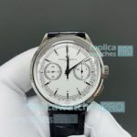 Swiss Replica Vacheron Constantin Patrimony White Dial Leather Strap Watch 42mm 